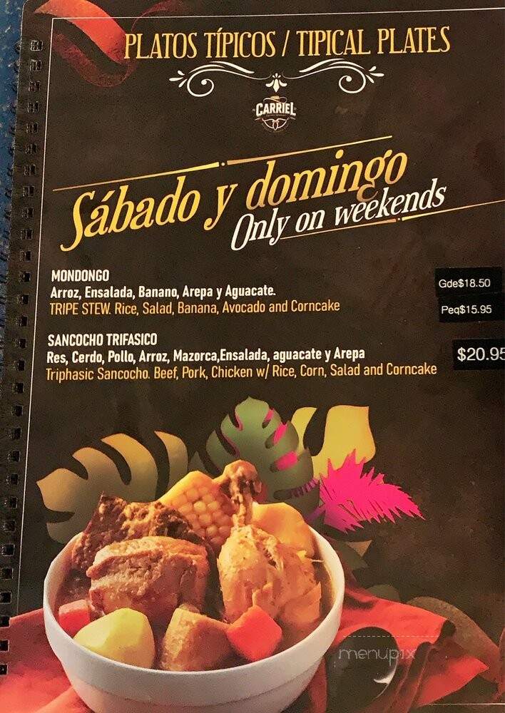 El Carriel - Olympia Heights, FL menu_pic