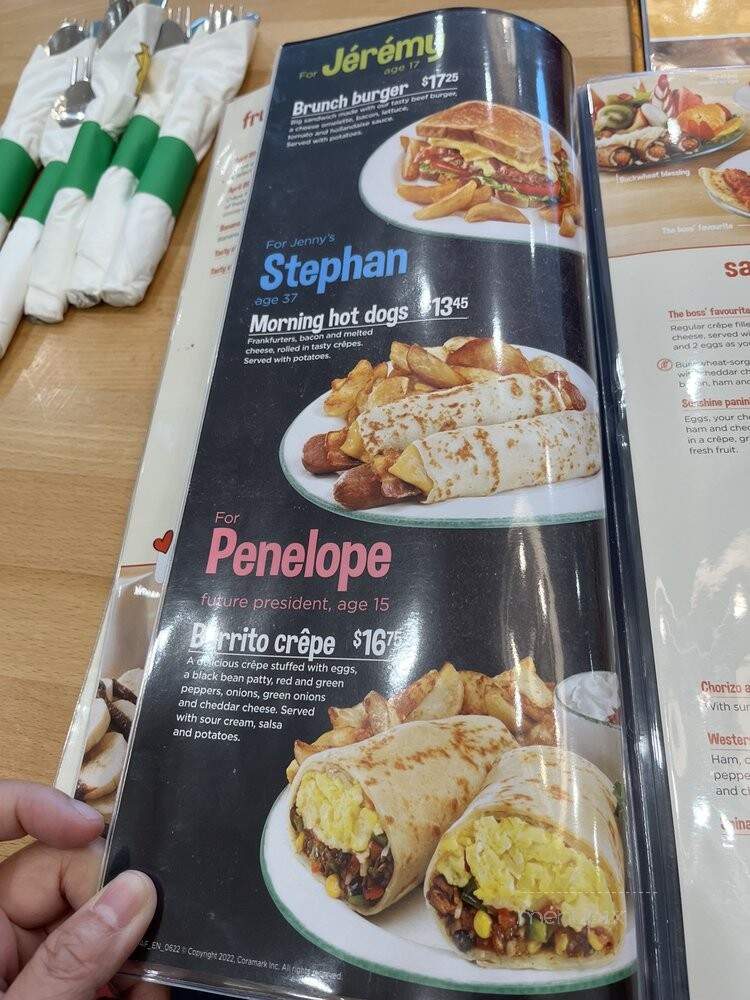 Cora - Chilliwack, BC menu_pic