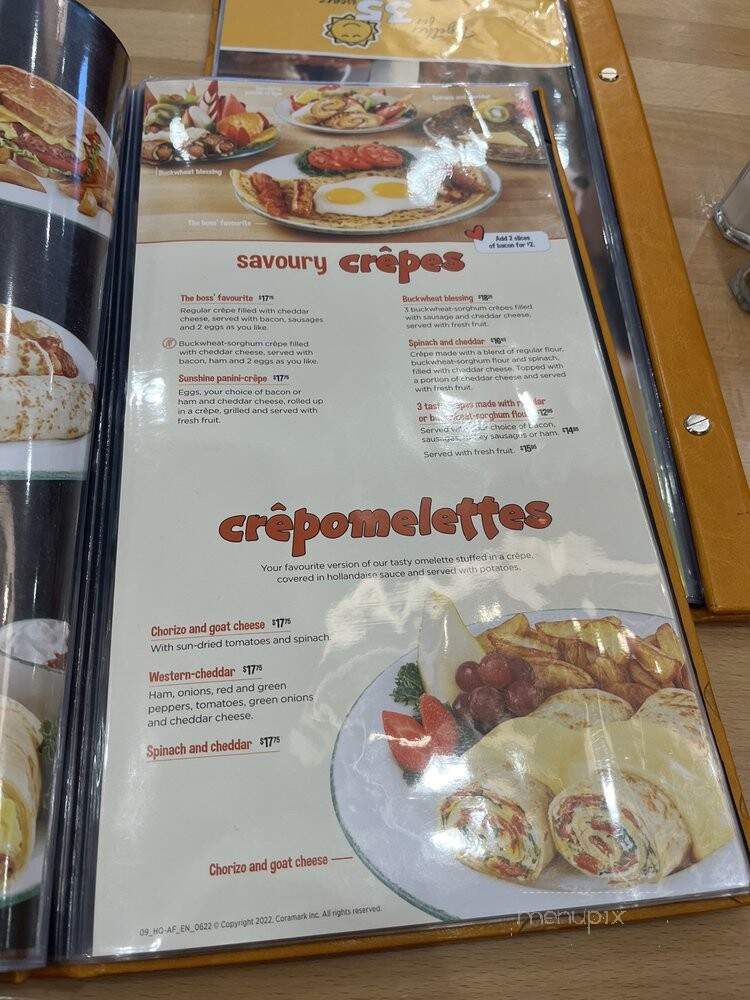 Cora - Chilliwack, BC menu_pic
