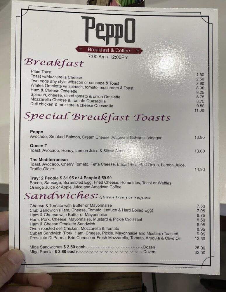 Peppo Restaurant - North Miami Beach, FL menu_pic