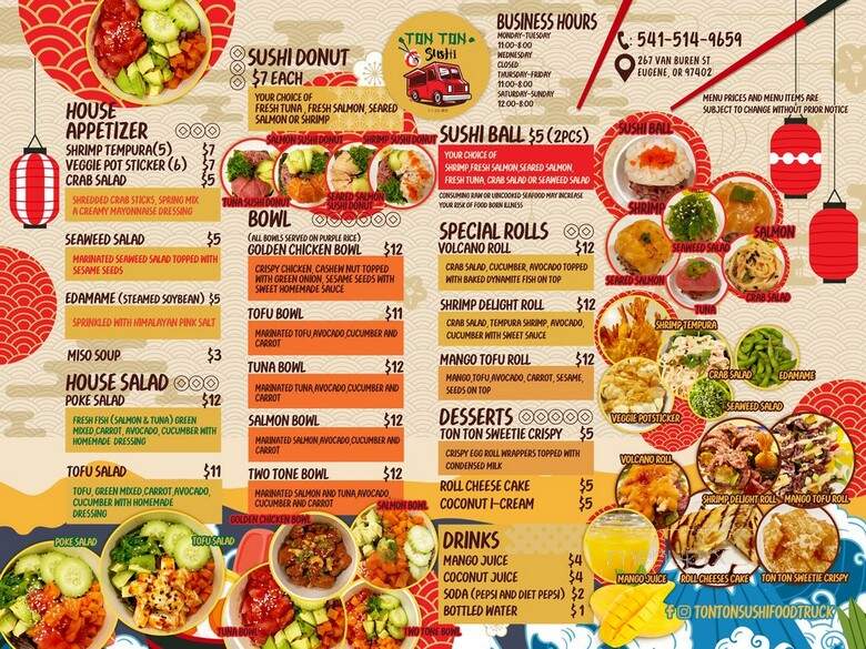 Tonton Sushi - Eugene, OR menu_pic