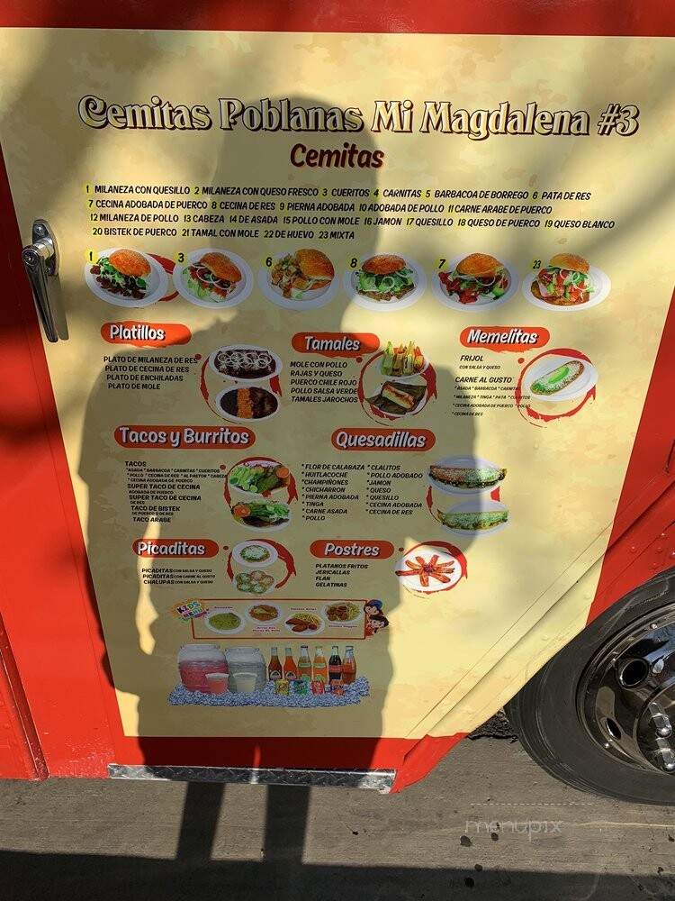 Cemitas Poblanas Mi Magdalena Catering Truck - Palmdale, CA menu_pic