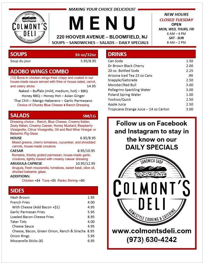 Colmont's Deli - Bloomfield, NJ