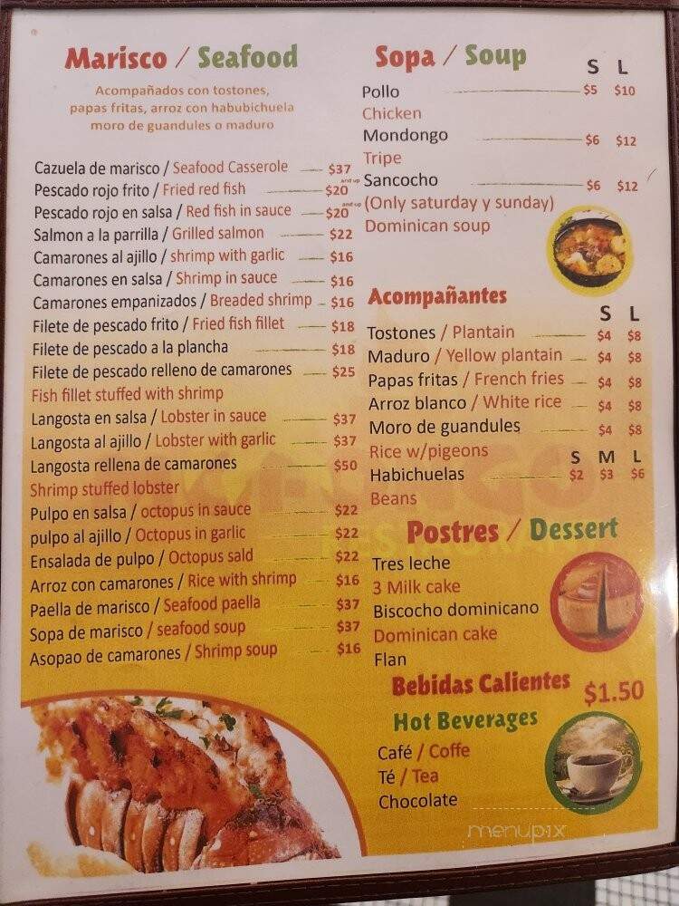 Mofongo Restaurant - Reading, PA menu_pic