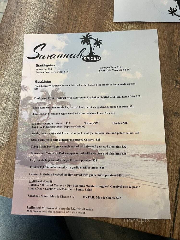 Savannah Spiced - Brooklyn, NY menu_pic
