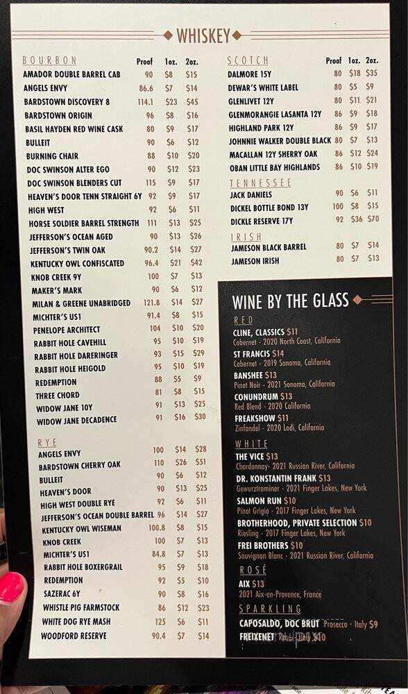 Vault@237 - Buffalo, NY menu_pic