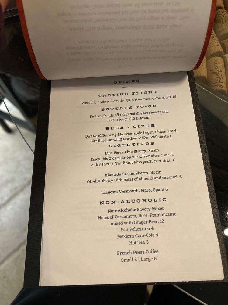 Corazon - Corvallis, OR menu_pic