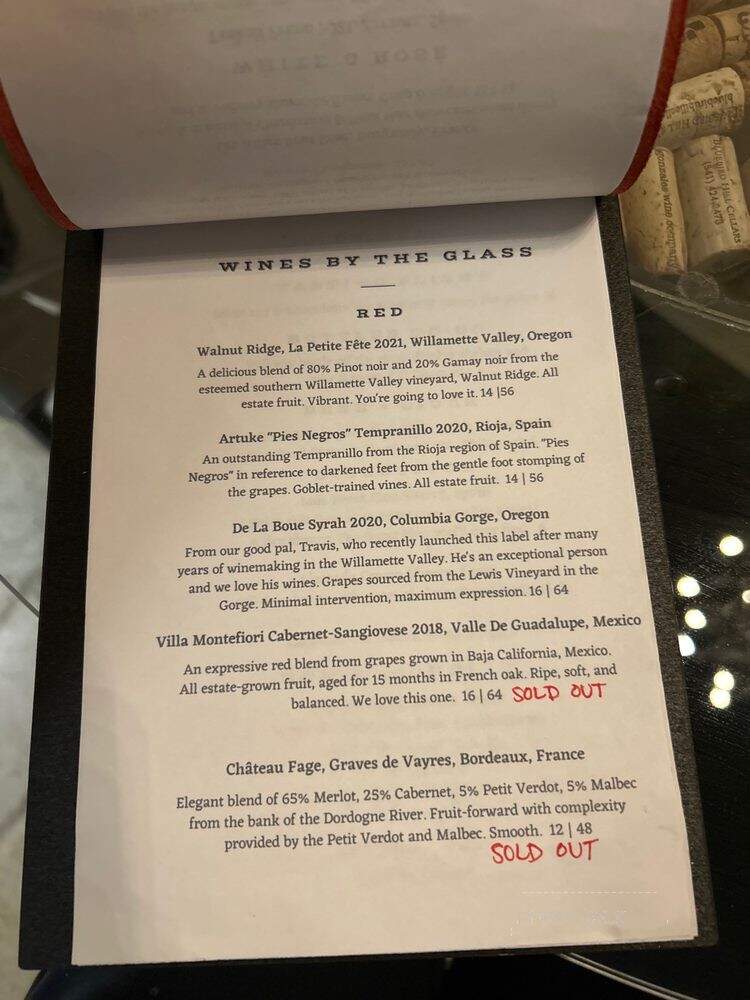 Corazon - Corvallis, OR menu_pic