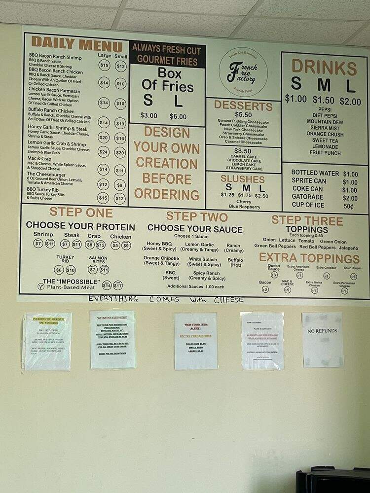 French Frie Factory - St. Louis, MO menu_pic