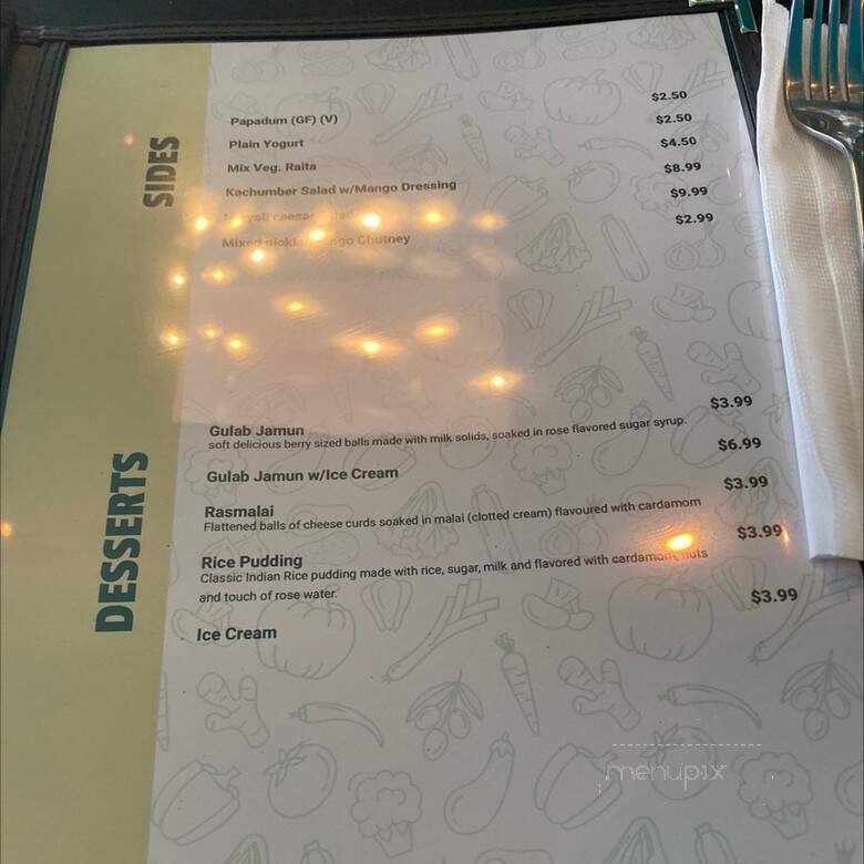 Hariyali Express Indian Cuisine & Bar - Vancouver, BC menu_pic