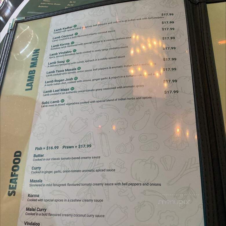 Hariyali Express Indian Cuisine & Bar - Vancouver, BC menu_pic