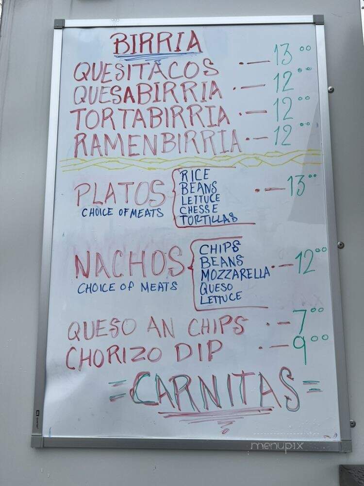 Compadres Street Tacos - Knoxville, TN menu_pic