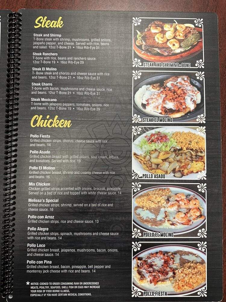 El Molino Mexican Resturant - Lafayette, IN menu_pic