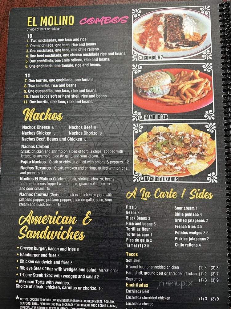 El Molino Mexican Resturant - Lafayette, IN menu_pic