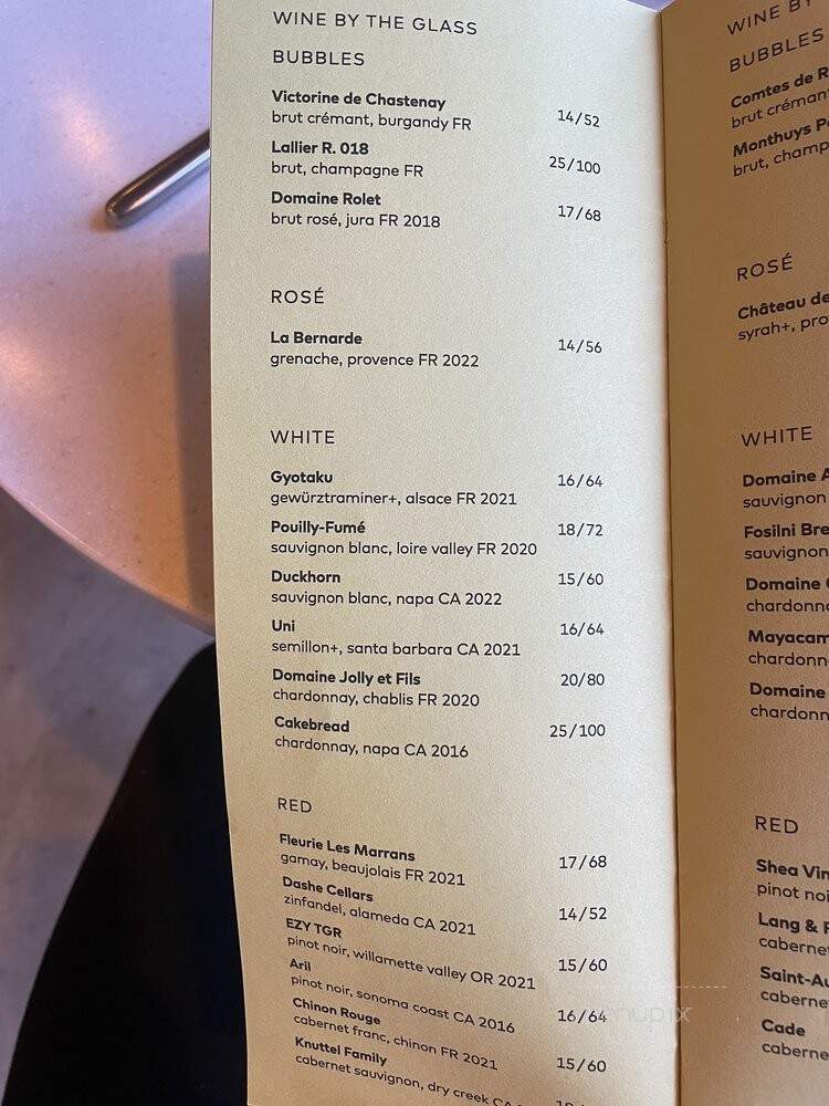 Grace at SFMOMA - San Francisco, CA menu_pic