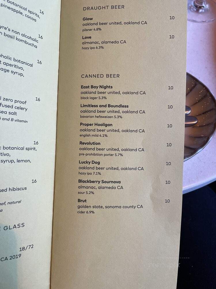 Grace at SFMOMA - San Francisco, CA menu_pic