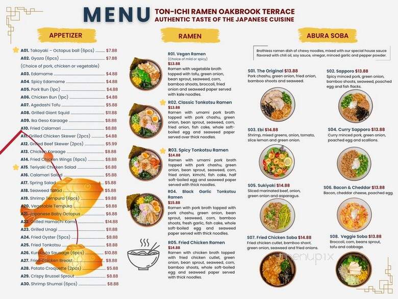 Ton-Ichi Ramen - Oakbrook Terrace, IL menu_pic