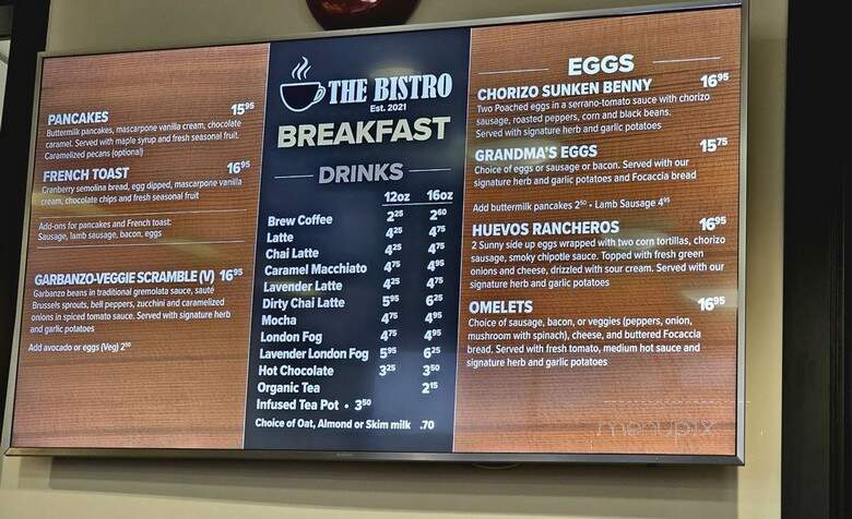 The Bistro - Langley, BC menu_pic