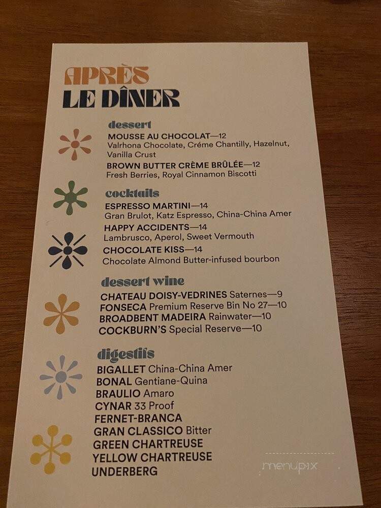Eau Tour - Houston, TX menu_pic