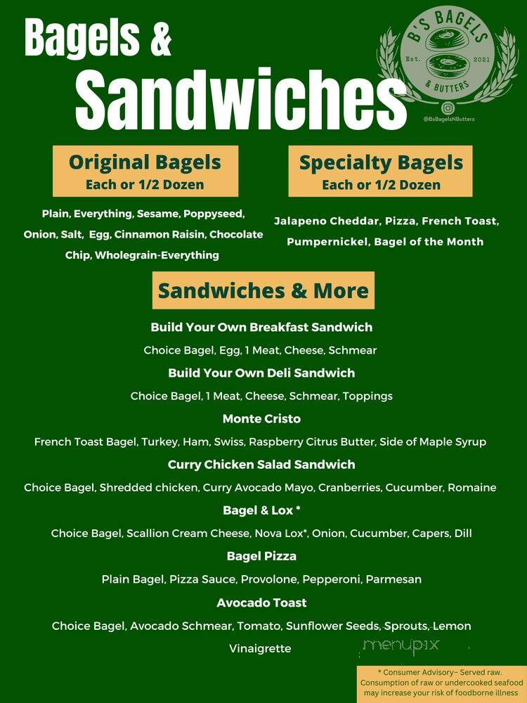B's Bagels & Butters - Gig Harbor, WA menu_pic