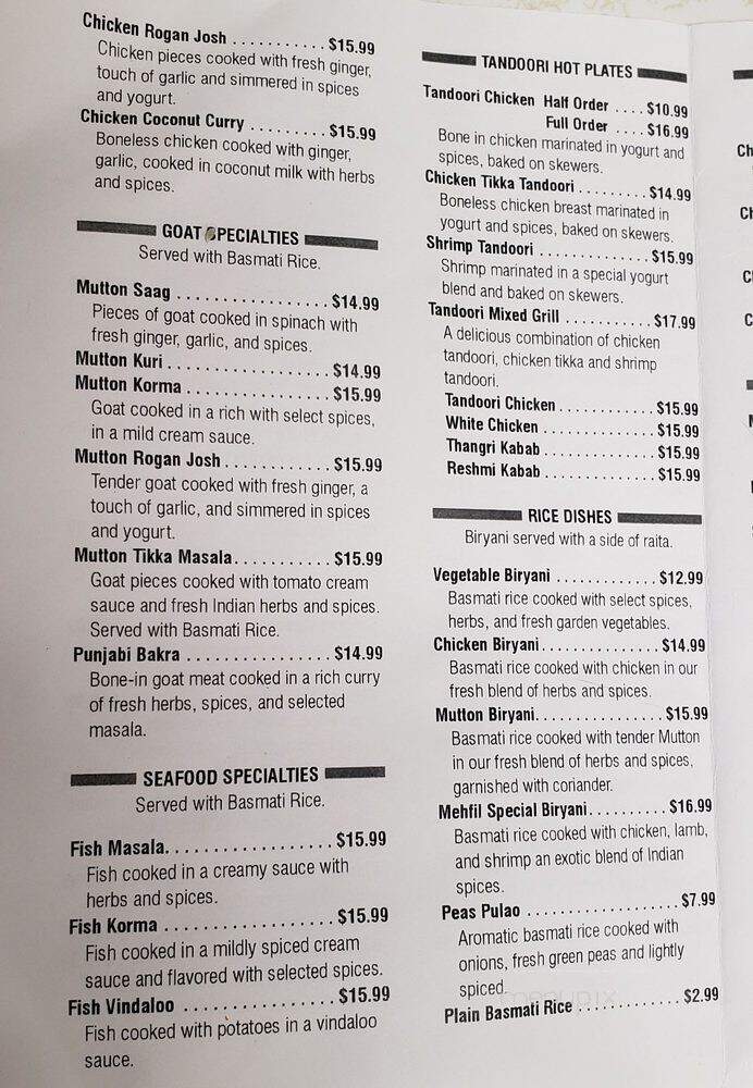 Curry Hut - Milwaukee, WI menu_pic