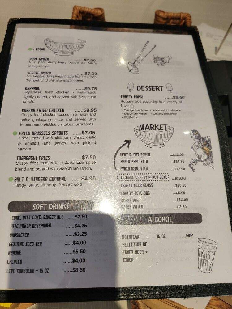 Crafty Ramen - Toronto, ON menu_pic