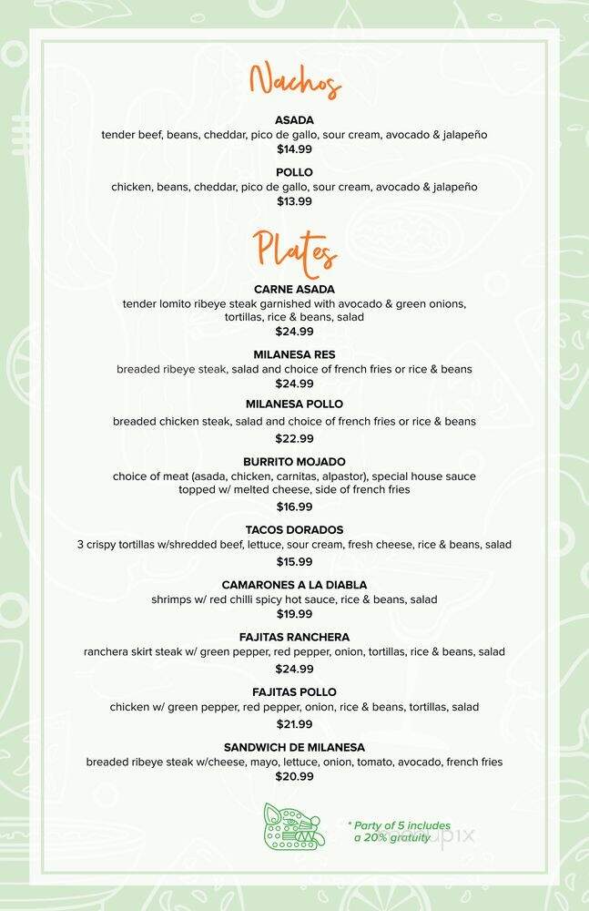 Orale! Mexican Cocina - Los Angeles, CA menu_pic