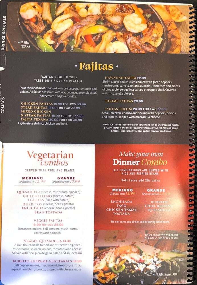 Plaza Mexico - Seekonk, MA menu_pic