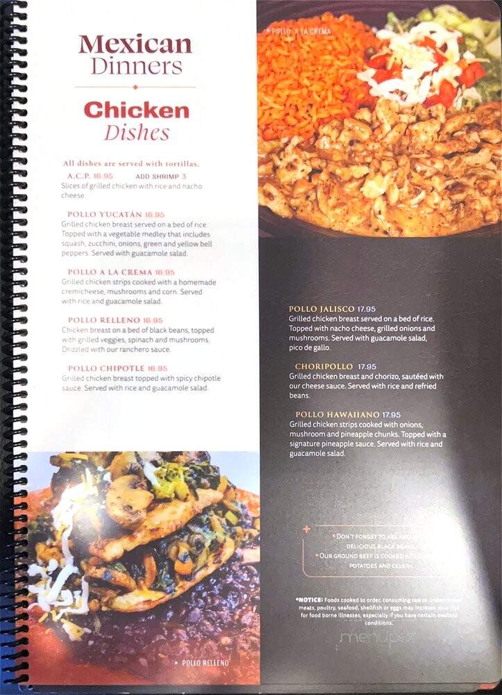 Plaza Mexico - Seekonk, MA menu_pic