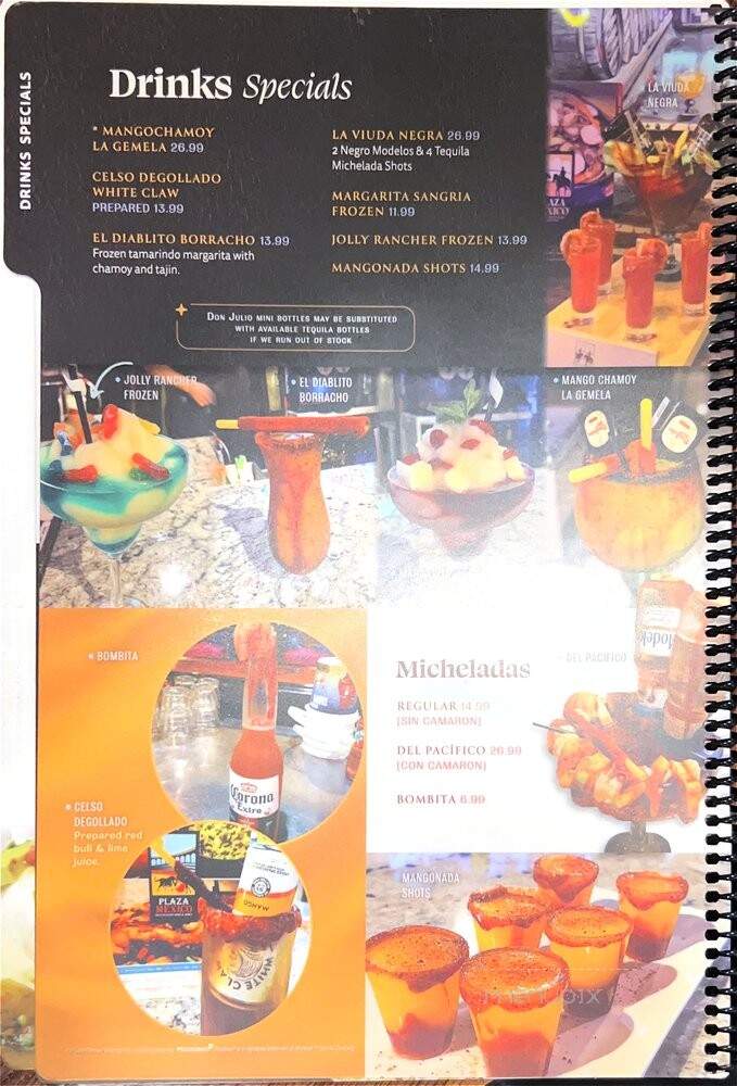 Plaza Mexico - Seekonk, MA menu_pic