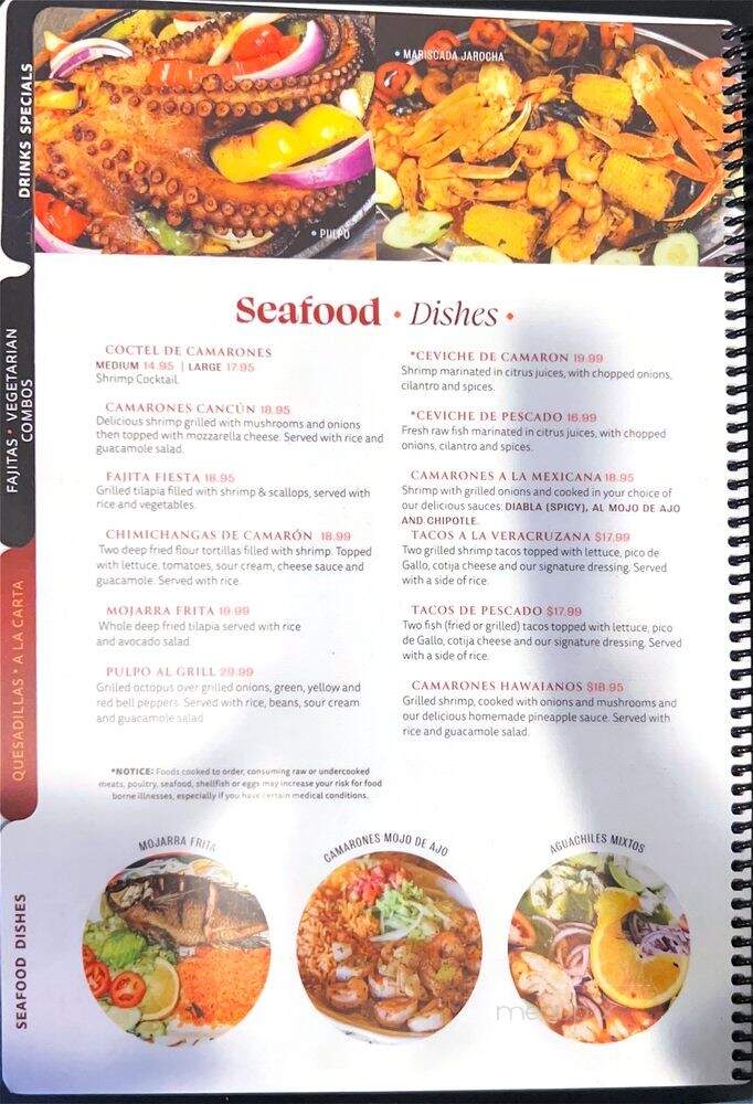 Plaza Mexico - Seekonk, MA menu_pic