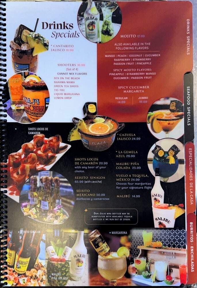 Plaza Mexico - Seekonk, MA menu_pic