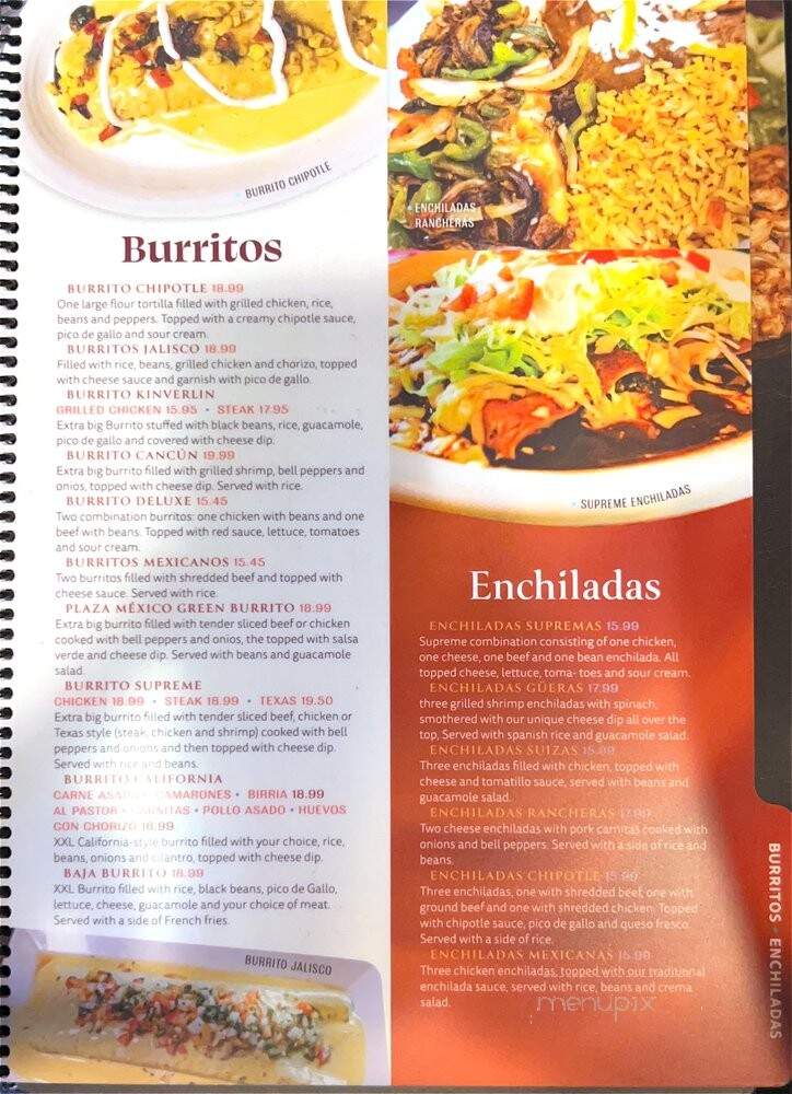 Plaza Mexico - Seekonk, MA menu_pic