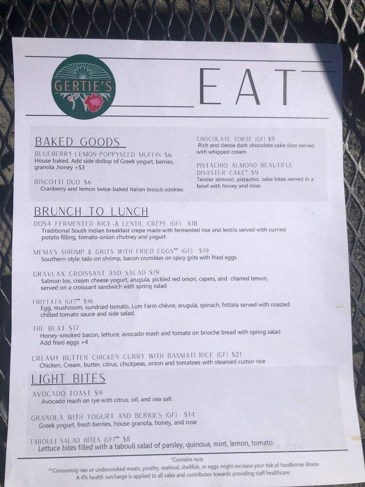 Gertie's - Eastsound, WA menu_pic