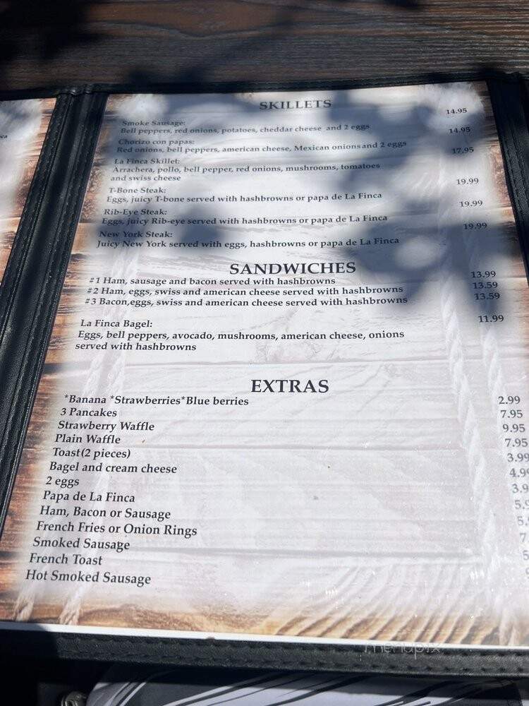 La Finca Restaurant - Perris, CA menu_pic