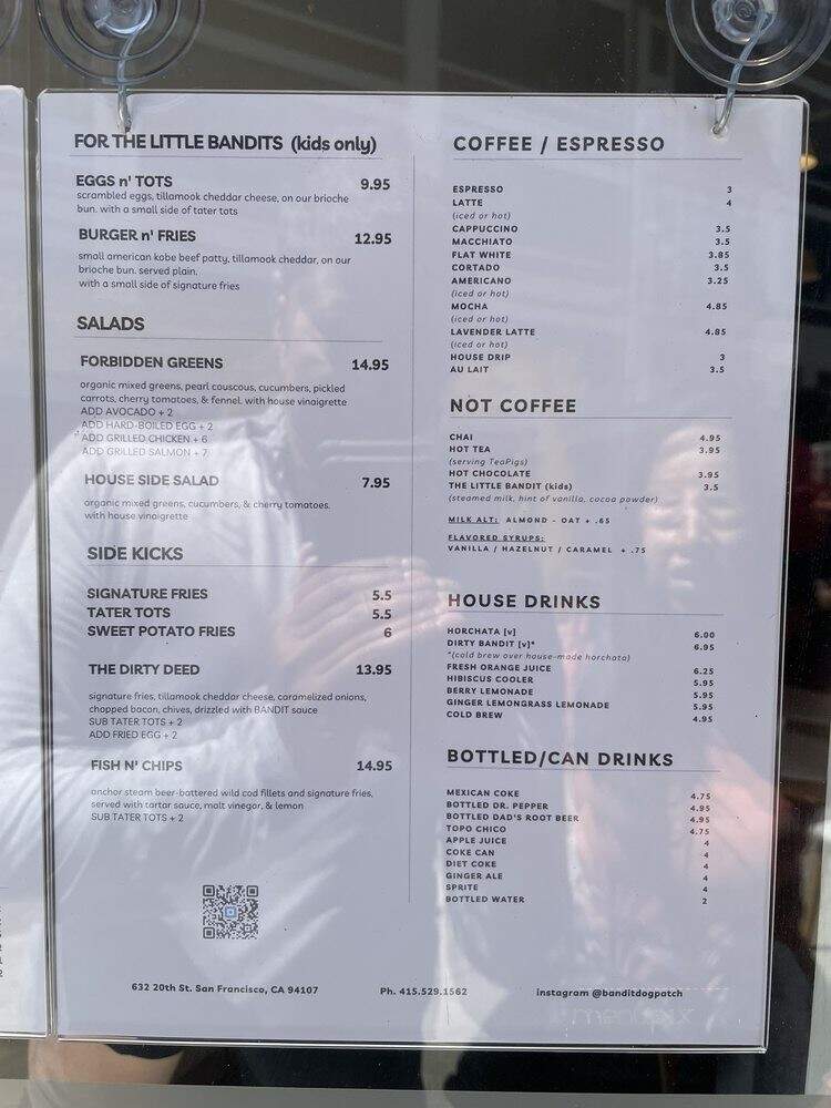 Bandit Dogpatch - San Francisco, CA menu_pic