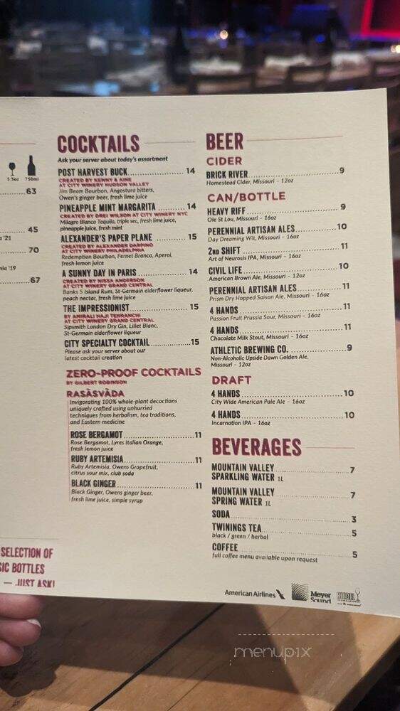 City Winery - St. Louis, MO menu_pic