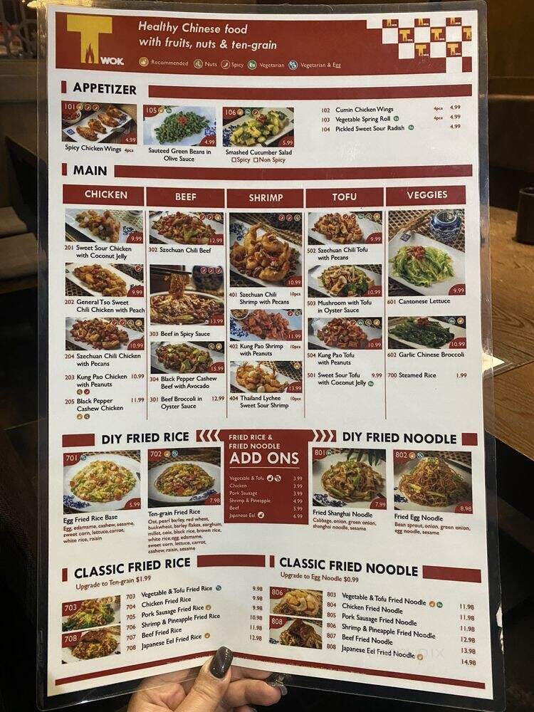 T Wok Restaurant - Toronto, ON menu_pic