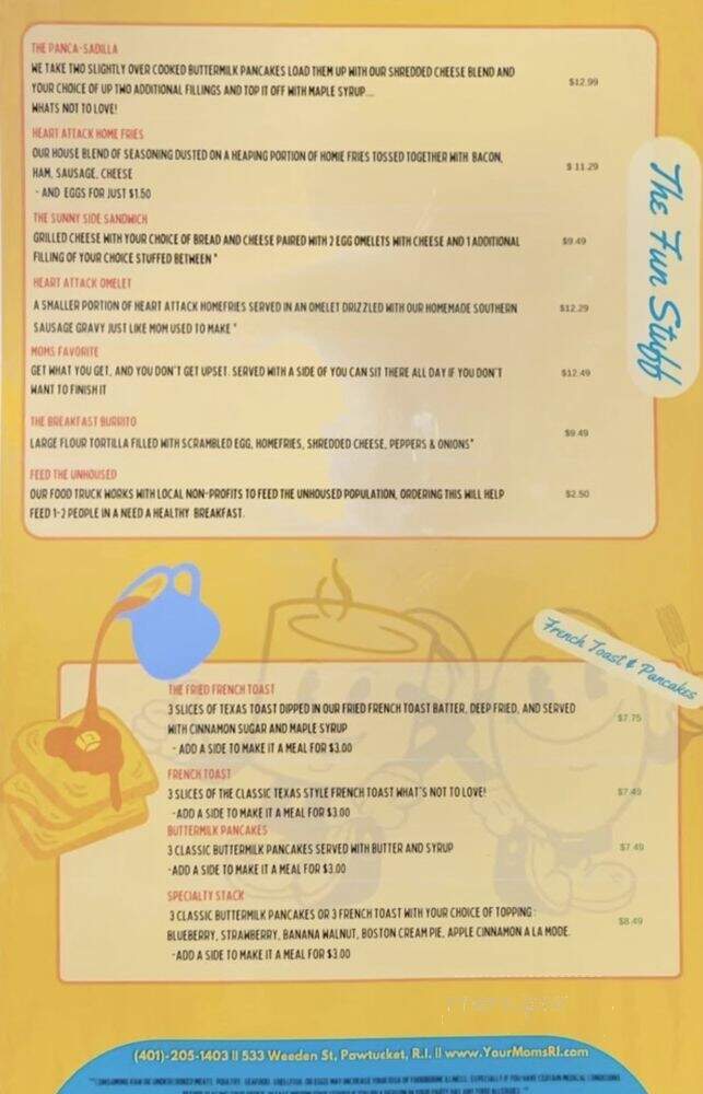 Your Mothers Favorite Breakfast Place - Pawtucket, RI menu_pic