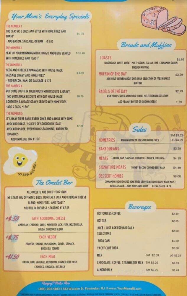 Your Mothers Favorite Breakfast Place - Pawtucket, RI menu_pic