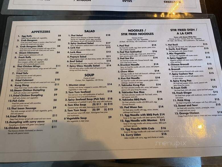 Pad Thai On Beverly - Los Angeles, CA menu_pic