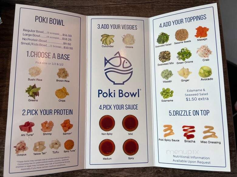 Poki Bowl - Wilmington, NC menu_pic