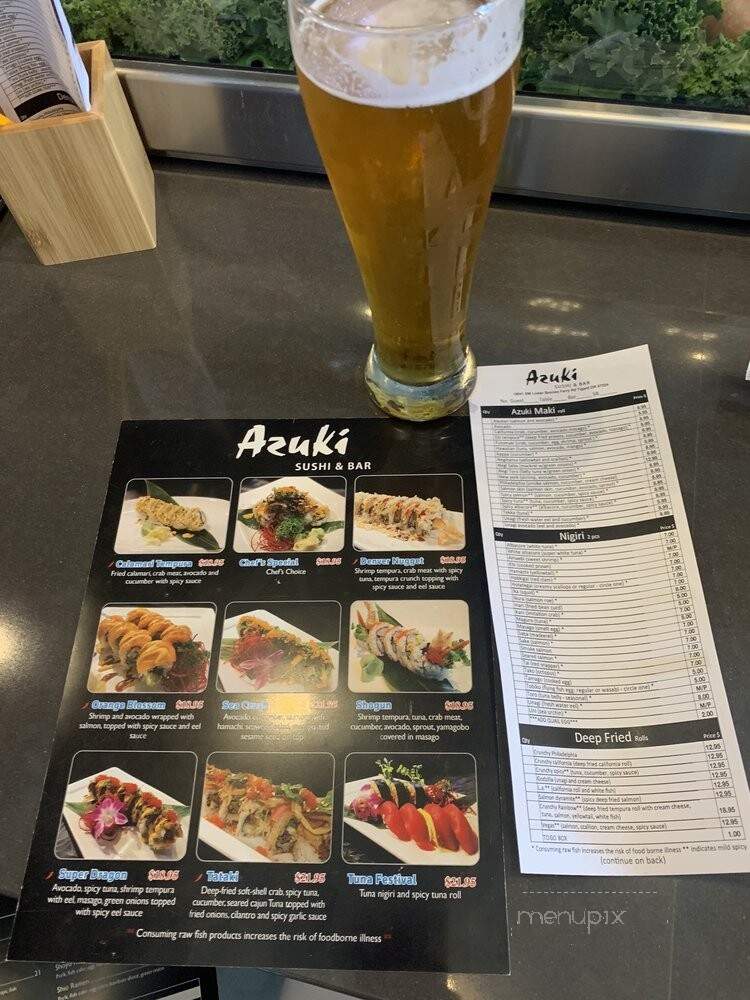 Azuki Sushi Bar - Portland, OR menu_pic