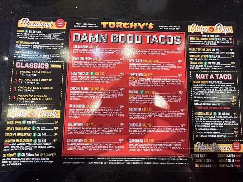 Torchy's Tacos - San Antonio, TX menu_pic