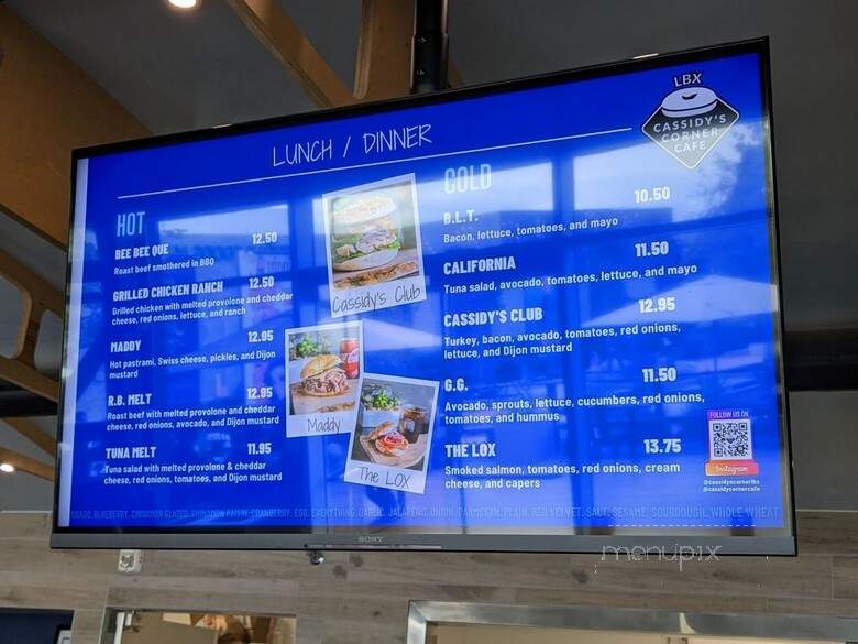 Cassidy's Corner Cafe LBX - Long Beach, CA menu_pic