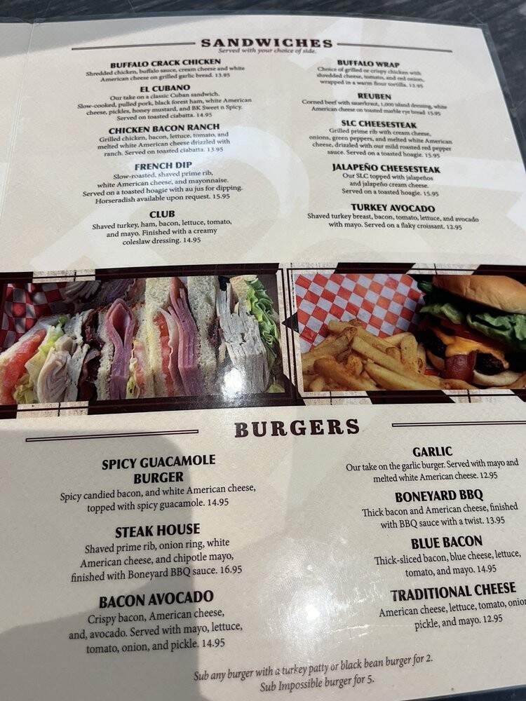 The Break Sports Grill Downtown - Salt Lake City, UT menu_pic