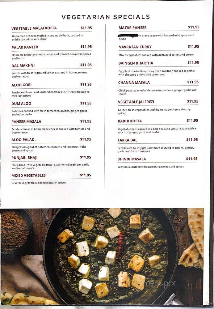 India Hut Restaurant - Indianapolis, IN menu_pic