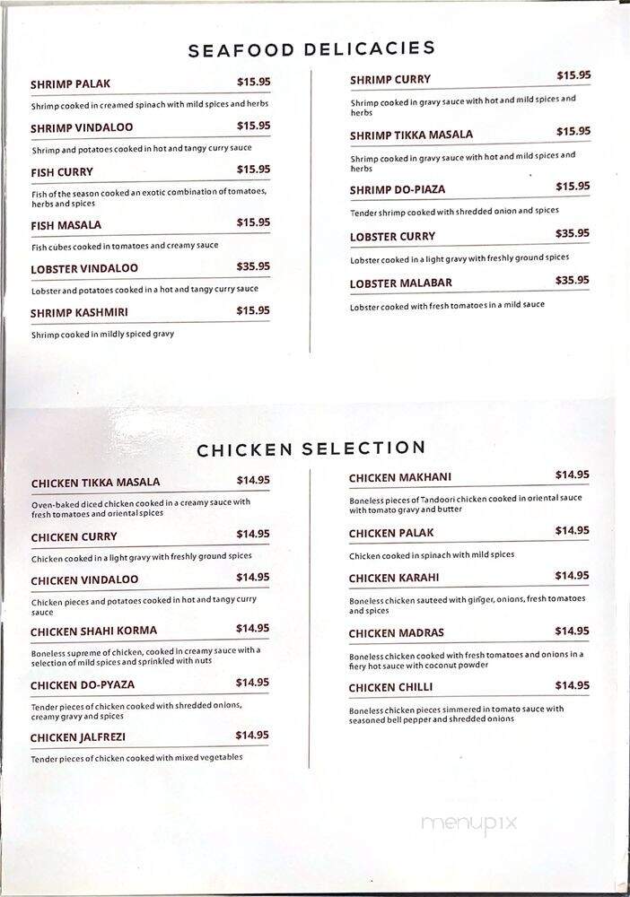 India Hut Restaurant - Indianapolis, IN menu_pic