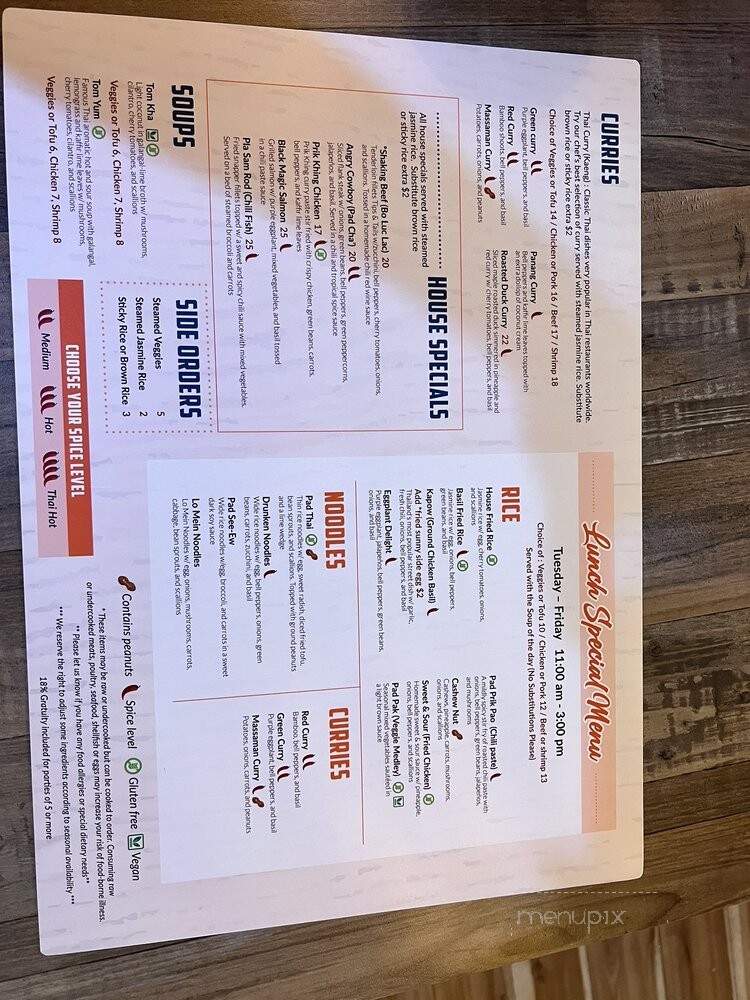 Kapow Thai Street Food - Wilmington, NC menu_pic