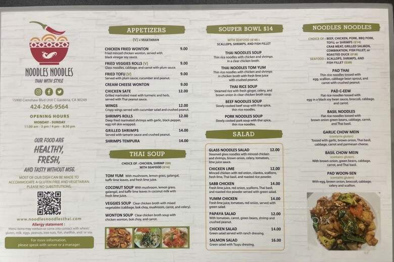 Noodles Noodles - Gardena, CA menu_pic
